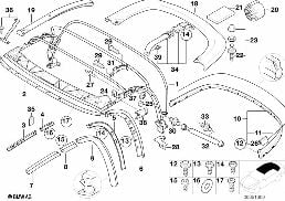 FOLDING TOP MOUNTING PARTS