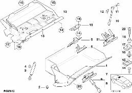 Boite a gants diagram for BMW 5 Series E39 525td