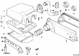 Relais motor/huis v.stuurtoestel diagram for BMW 5 Series E34 540i