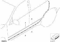 EXTERIOR TRIM / GRILL diagram for BMW X5 E53 4.4i