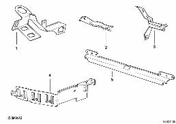 Wiązka kabli - elementy mocujące diagram for BMW 5 Series E34 525i