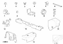 Uchwyt przewodu diagram for BMW 5 Series E34 535i
