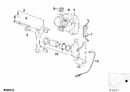 REAR BRAKE / BRAKE PAD / WEAR SENSOR diagram for BMW 3 Series E46 318i