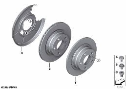REAR WHEEL BRAKE / BRAKE DISC diagram for BMW 3 Series E46 318i