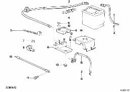 BATTERY CABLE diagram for BMW 3 Series E30 320i