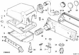 Relais motor/huis v.stuurtoestel diagram for BMW 5 Series E34 525ix