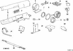 CABLE HARNESS FIXINGS diagram for BMW 3 Series E30 318i