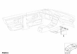 INDIVIDUAL WOOD, CUP HOLDER, FRONT diagram for BMW 7 Series E38 730i