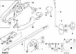 FRONT DOOR CONTROL/DOOR LOCK diagram for BMW X5 E53 4.4i