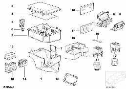 FUSE BOX diagram for BMW 8 Series E31 850Ci