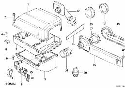 E-BOX-VENTILATION diagram for BMW 8 Series E31 850Ci