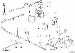 BATTERY CABLE diagram for BMW 8 Series E31 850Ci