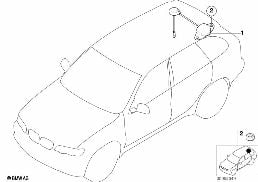 GPS ANTENNA diagram for BMW X5 E53 4.8is