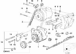 Zusatzgenerator/Befestigungsteile diagram for BMW 7 Series E32 750iL