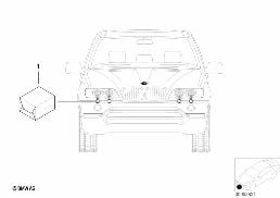 Dodatečná sada ostřikovač světlometů diagram for BMW X5 E53 4.4i