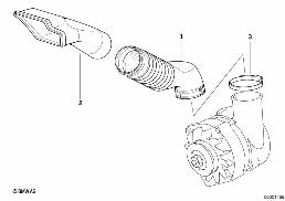 ALTERNATOR COOLING diagram for BMW 3 Series E36 320i