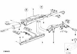 CABLE HARNESS FIXINGS diagram for BMW 3 Series E36 320i
