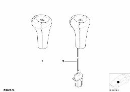 INDIVIDUAL GEAR SHIFT KNOB diagram for BMW 3 Series E36 320i