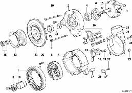 Generador piezas sueltas 90a diagram for BMW 3 Series E36 320i