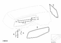 Pieces de hardtop / bati diagram for BMW 5 Series E39 525td