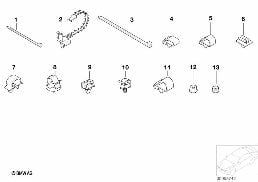 CABLE HARNESS FIXINGS diagram for BMW X5 E53 4.4i