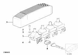 点火线圈 diagram for BMW 3 Series E36 318i