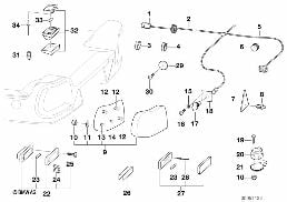 Remorque pièces détachées électricité diagram for BMW 5 Series E39 525td