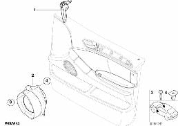 SINGLE PARTS F FRONT DOOR HIFI SYSTEM diagram for BMW X5 E53 4.8is
