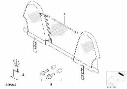 แผงเบี่ยงทางลมแบบม้วนเก็บได้ diagram for BMW Z3 E36 2.8