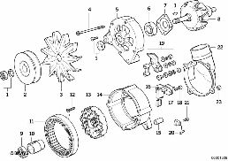 ALTERNATOR, INDIVIDUAL PARTS 80A