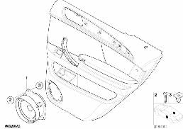 SINGLE PARTS, STEREO SYSTEM, DOOR REAR diagram for BMW X5 E53 4.8is