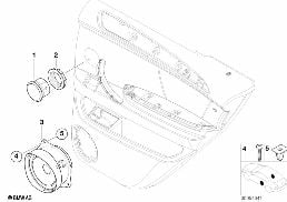 SINGLE PARTS F REAR DOOR HIFI SYSTEM diagram for BMW X5 E53 4.8is
