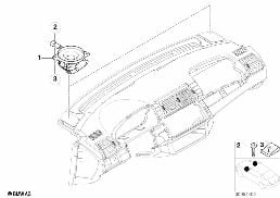 LOUDSPEAKER, INSTRUMENT PANEL diagram for BMW X5 E53 4.8is