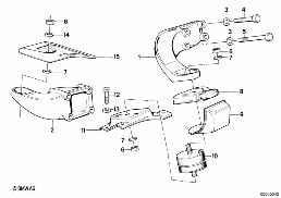 ENGINE SUSPENSION / DAMPER diagram for BMW 3 Series E30 325ix