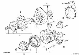 ALTERNATOR, INDIVIDUAL PARTS 80A