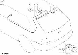 後窗天線 diagram for BMW 3 Series E46 318i