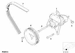 POWER STEERING PUMP diagram for BMW 3 Series E46 325i