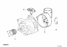 ALTERNATOR PARTS 140A diagram for BMW 3 Series E36 320i