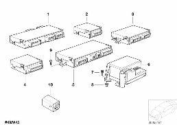 BODY CONTROL UNITS AND MODULS diagram for BMW 3 Series E36 325i