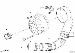 ALTERNATOR PARTS 140A diagram for BMW 7 Series E32 740iL