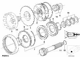 ZF 4HP22/24 Planetenradsätze diagram for BMW 7 Series E32 750iL