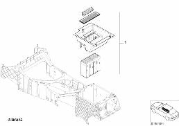 Dodatečná montáž držák kazet diagram for BMW X5 E53 4.4i