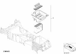 Dodatečná montáž CD držák diagram for BMW X5 E53 4.4i