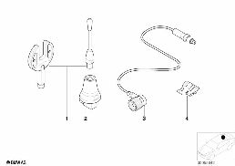 SINGLE PARTS F TELEPHONE ROOF ANTENNA diagram for BMW 3 Series E46 318i