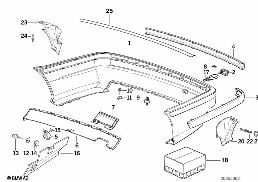 TRIM COVER, REAR diagram for BMW 3 Series E36 323i