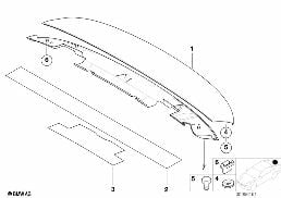 Heckspoiler diagram for BMW 3 Series E46 316i