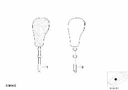 SELECTOR LEVER HANDLE diagram for BMW 3 Series E36 318is
