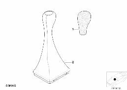 RETROFIT, WOODEN GEARSHIFT KNOB diagram for BMW 3 Series E36 M3