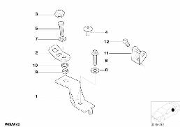BRACKET, CHILD SEAT FASTENING diagram for BMW 3 Series E46 318i