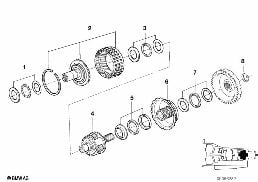 A5S310Z PLANET WHEEL SETS diagram for BMW 7 Series E38 725tds